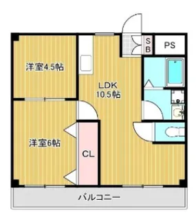 築山コーポ【3階】の間取り