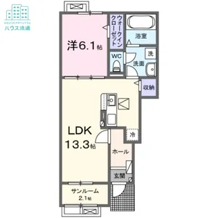 ベル フルリールリノア【1階】の間取り