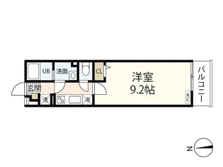 ディアコート御幸【1階】の間取り