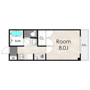 サンプラザ海老江(SUNPLAZAEBIE)【7階】の間取り