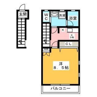 パレットハウス【2階】の間取り