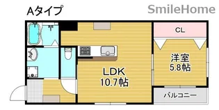 ARCASA KISHINOSATOI【1階】の間取り