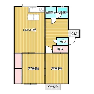 ヴィラ・ランコントレ B棟【1階】の間取り