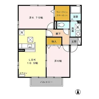 サニーウェルAB【1階】の間取り