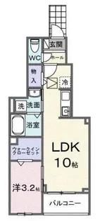 カルム シーダ【1階】の間取り