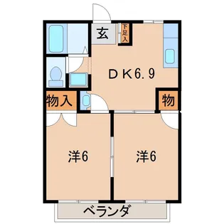 コスモスハイツIII【1階】の間取り