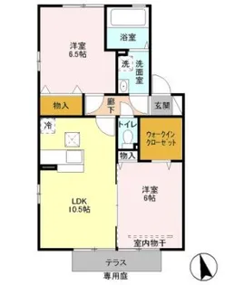 メゾンベール末広 II【1階】の間取り