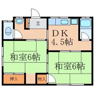 下迫アパート【1階】の間取り
