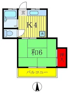 カメリアハイツ【1階】の間取り