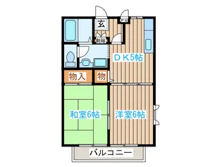 ハイツ富高【1階】の間取り