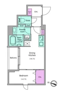 ドゥーエ梅屋敷【4階】の間取り