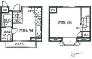 カサジョイア【1階】の間取り