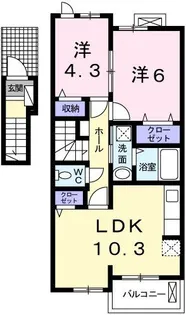 カルムメゾンII【2階】の間取り