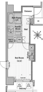 レジディア月島II【6階】の間取り