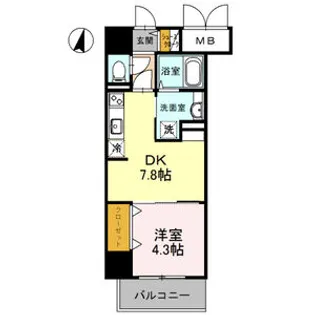 ザカーム【1階】の間取り