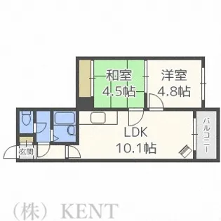 ラ・ルーチェ発寒【4階】の間取り