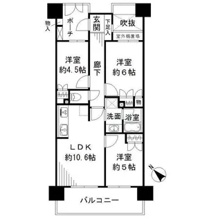 ガーデナヴィルラグナ市川妙典【12階】の間取り