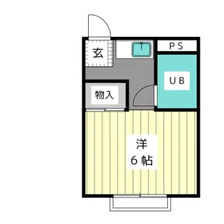 杁中カジウラマンション【1階】の間取り