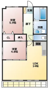 サンガーデン丸菱【2階】の間取り