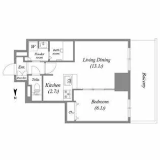 TOPAZ江坂【6階】の間取り