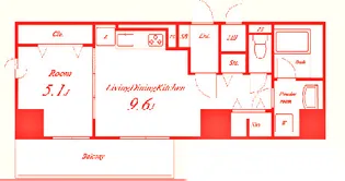 レジデンス湘南平塚【8階】の間取り