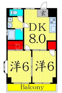 エステート大野【2階】の間取り
