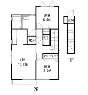 ファミールメゾンC【2階】の間取り