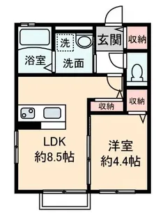 ベルコート旭I【2階】の間取り