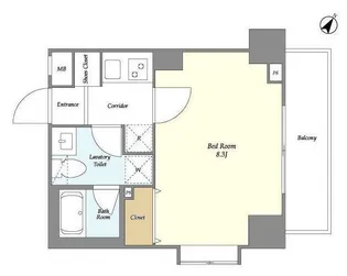 メルヴェーユ日本橋浜町【3階】の間取り