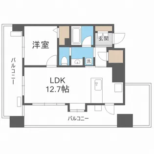 アクタス薬院グランプレイス【15階】の間取り