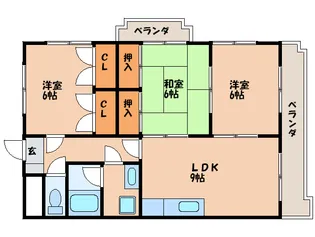 ルベール日の出【6階】の間取り
