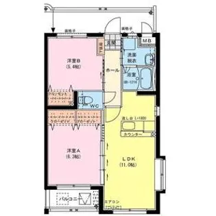 ラヴィドール【3階】の間取り