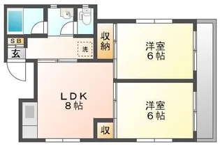 モンレーブ浜口【4階】の間取り