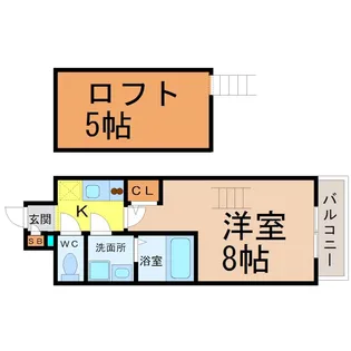 エステムコート名古屋栄デュアルレジェンド【3階】の間取り