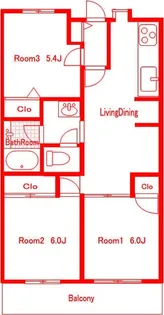 コートハウス新川崎【5階】の間取り