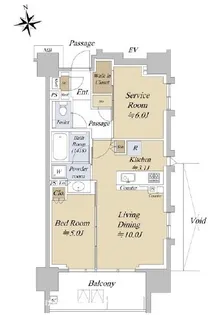 アクシルコート早稲田【5階】の間取り