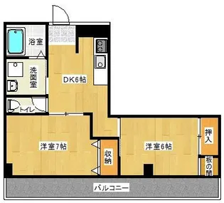 ロイヤル・シティ【6階】の間取り