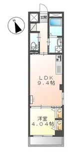 サン・フローラ三郎丸【1階】の間取り