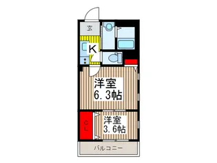 クレア栄町【2階】の間取り