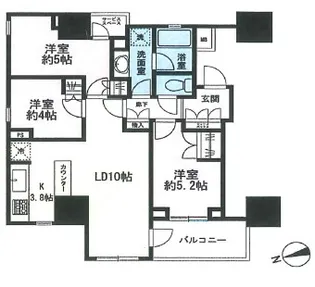 ザ・パークハウス上野レジデンス【12階】の間取り