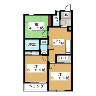 ファミール関ヶ原【2階】の間取り