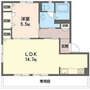 パークサイドハイツ シャーメゾン【1階】の間取り