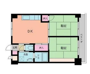 グランベール別府【5階】の間取り