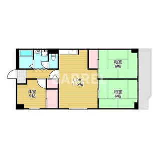 杉谷パークマンション【5階】の間取り