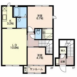 FOREST OGINO【2階】の間取り
