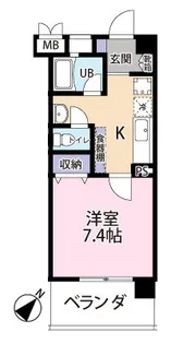 ネクステージ栄【5階】の間取り