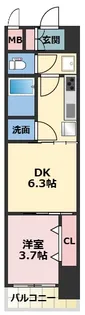 Alivis九条【7階】の間取り
