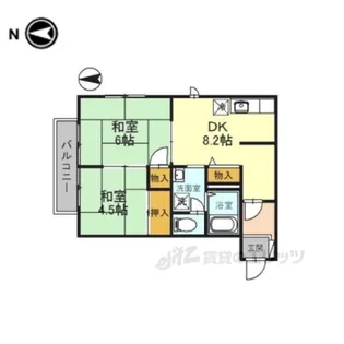 ファミールコーポ高屋1【2階】の間取り