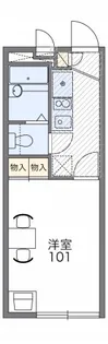 レオパレスタナべ【2階】の間取り