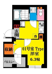 Blue Sky川崎大師【4階】の間取り